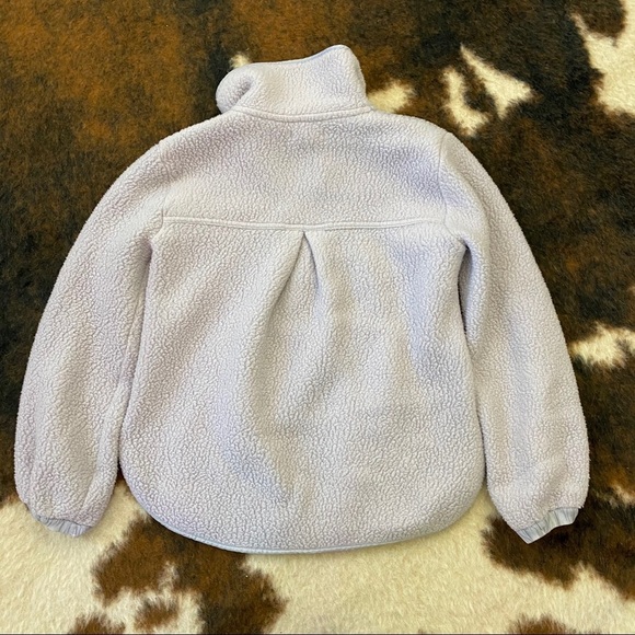 Madewell Polartec Fleece Popover Jacket Purple XXS - Picture 5 of 8